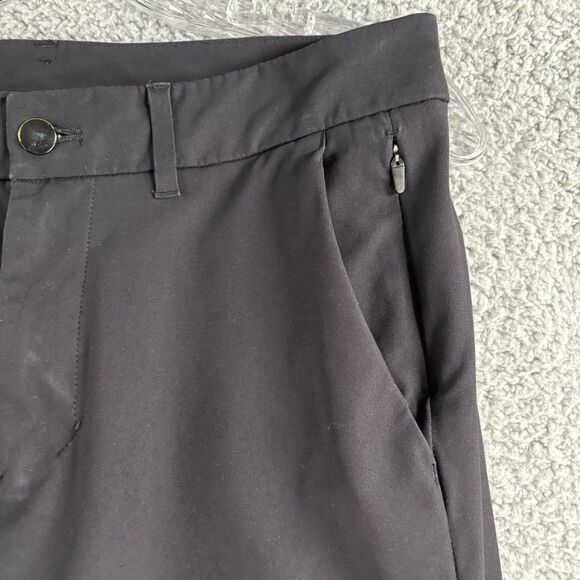 Lululemon Commision Pants Mens 30x30 Black Slim Fit Warpstreme Chino Khaki Pants - Picture 2 of 8